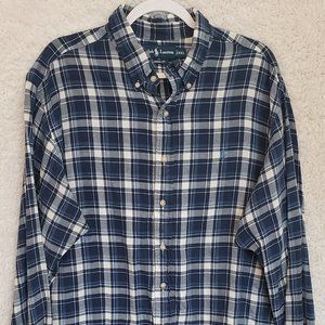 Ralph Lauren Navy Blue Plaid Shirt